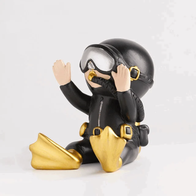 Miniature Scuba Diver Figurine -