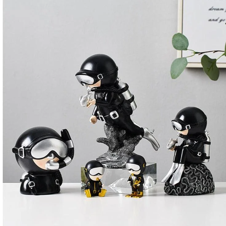 Miniature Scuba Diver Figurine -