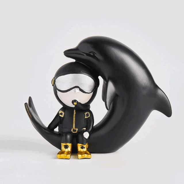 Miniature Scuba Diver Figurine -