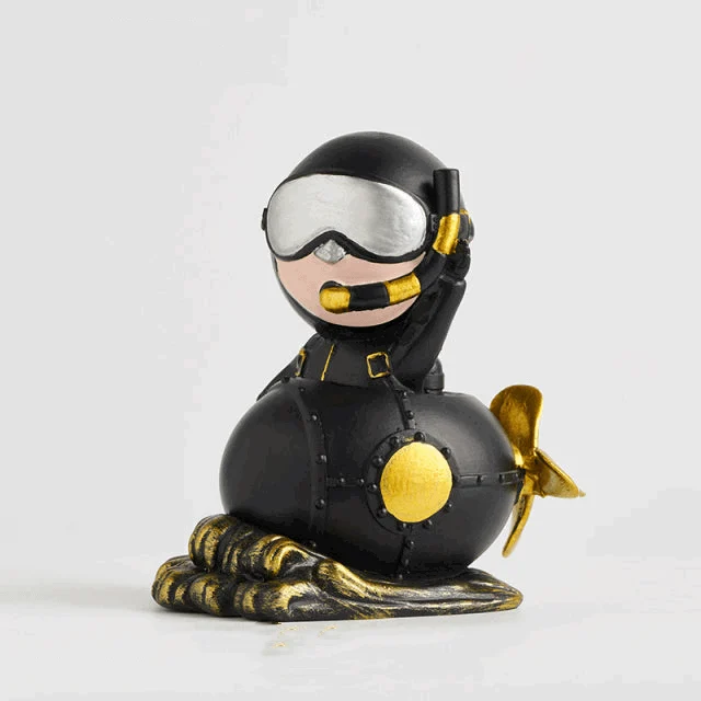 Miniature Scuba Diver Figurine -