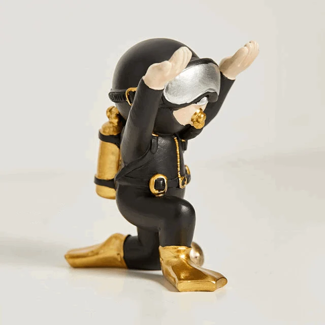 Miniature Scuba Diver Figurine -