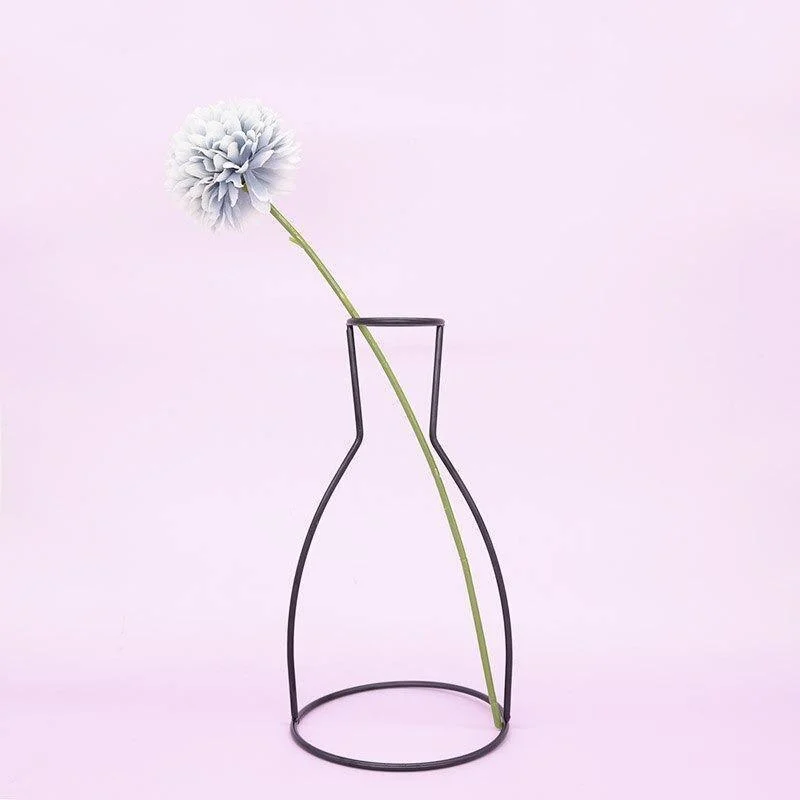 Minimal Iron Line Vase Holder -