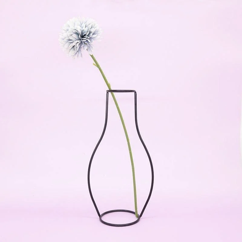 Minimal Iron Line Vase Holder -