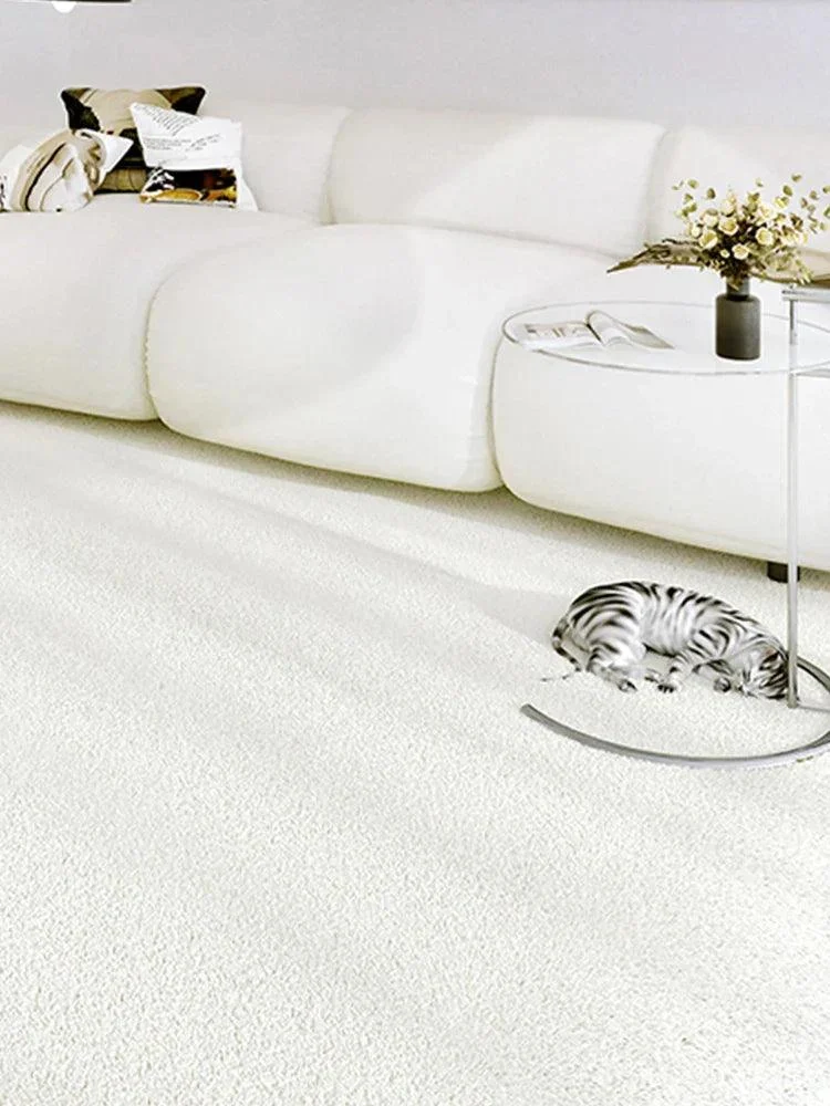 Minimal Pure White Rug Carpet Soft Comfortable Children's Play Mat -