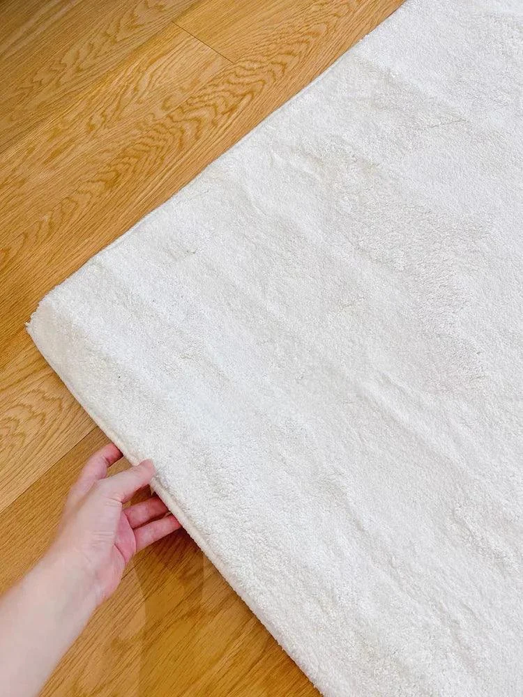 Minimal Pure White Rug Carpet Soft Comfortable Children's Play Mat -