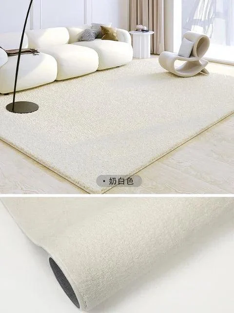 Minimal Pure White Rug Carpet Soft Comfortable Children's Play Mat -