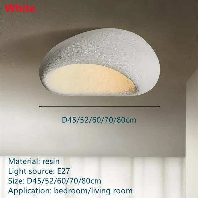 Minimal Stone White Grey Wind Led Lighting Ceiling Lamps Chandelier Dining Room Cafe Decor -