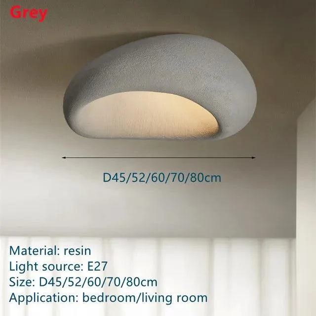 Minimal Stone White Grey Wind Led Lighting Ceiling Lamps Chandelier Dining Room Cafe Decor -