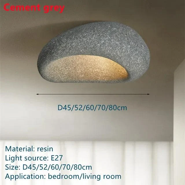 Minimal Stone White Grey Wind Led Lighting Ceiling Lamps Chandelier Dining Room Cafe Decor -