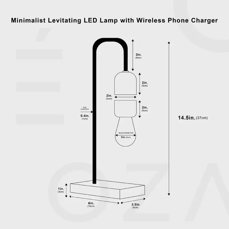 MinimalistFloatingLEDLampwithWirelessPhoneCharger Homeko3