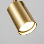 MinimalistLEDCeilingLampwithGoldenTubularTrackandMetalShade Homeko2