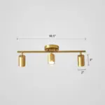 MinimalistLEDCeilingLampwithGoldenTubularTrackandMetalShade Homeko4