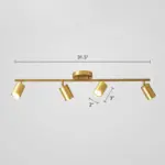 MinimalistLEDCeilingLampwithGoldenTubularTrackandMetalShade Homeko7
