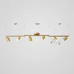 MinimalistLEDCeilingLampwithGoldenTubularTrackandMetalShade Homeko9