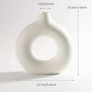 Minimalist Nordic Donut Design Vase - Homeko