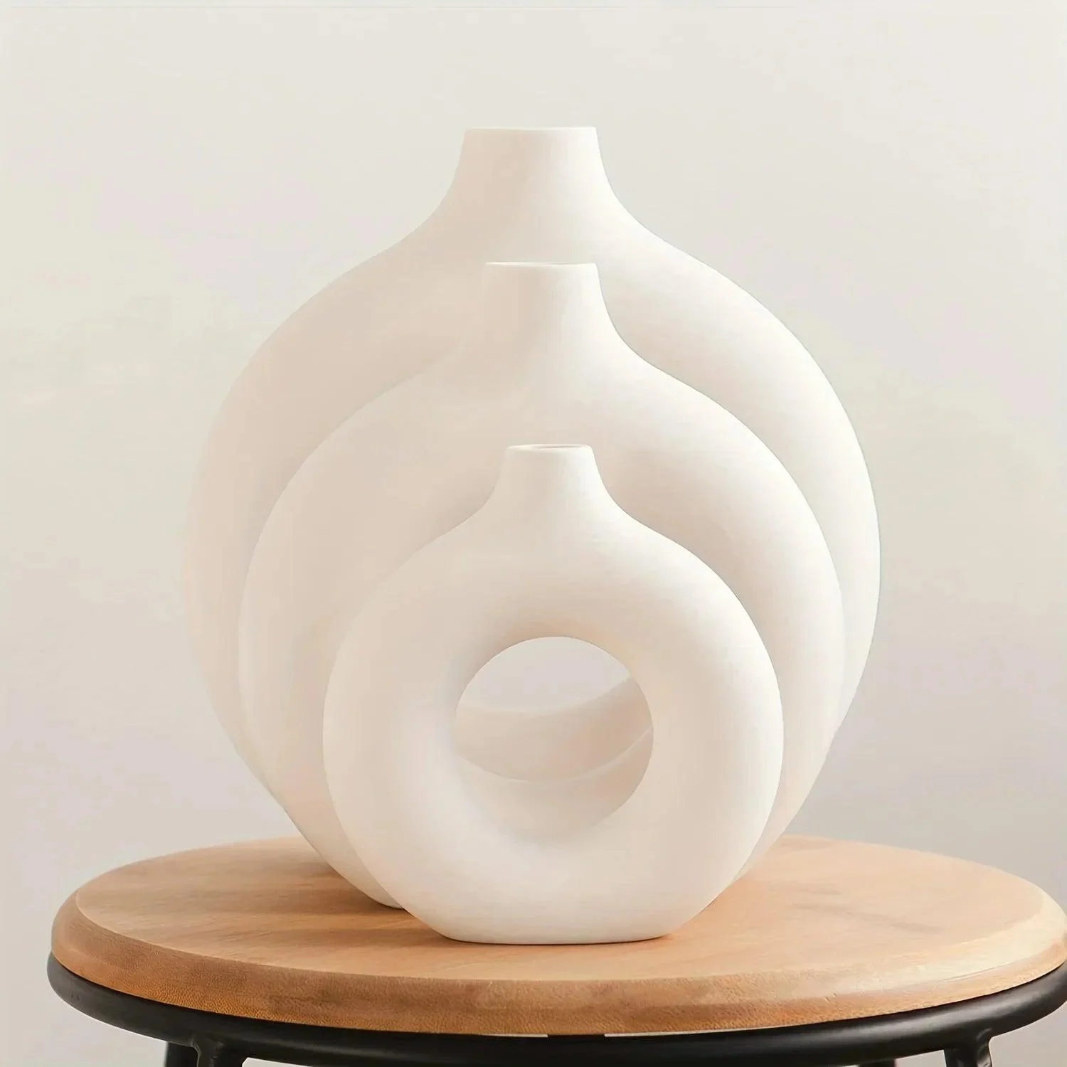 Minimalist Nordic Donut Design Vase - Homeko