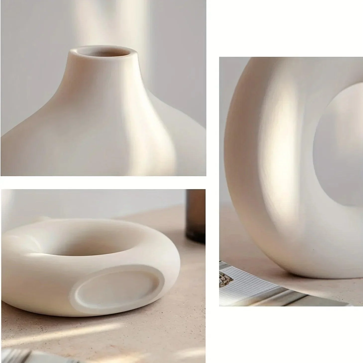 Minimalist Nordic Donut Design Vase - Homeko