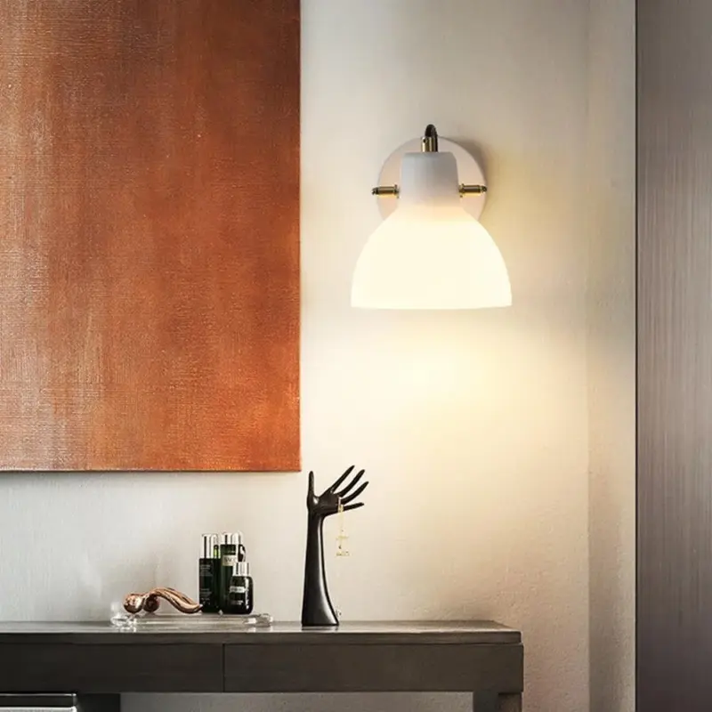 MinimalistSimpleWhiteGlassWallLamp Homeko2