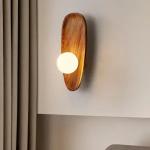 Minimalist Solid Wood Wall Lamp