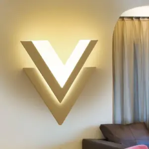 Minimalist V-shaped LED wall lamp