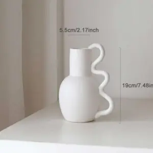 Minimalist Abstract Ceramic Scandinavian Vase - 
