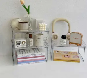 Minimalist Acrylic Transparent Foldable Table Rack