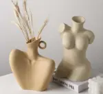 Minimalist Afro American Ceramic Bust Vase