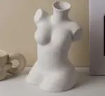 Minimalist Afro American Ceramic Bust Vase