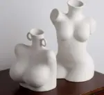 Minimalist Afro American Ceramic Bust Vase