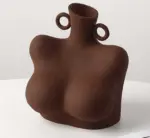 Minimalist Afro American Ceramic Bust Vase