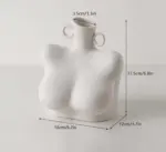 Minimalist Afro American Ceramic Bust Vase
