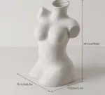 Minimalist Afro American Ceramic Bust Vase