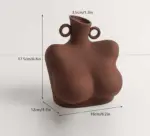 Minimalist Afro American Ceramic Bust Vase