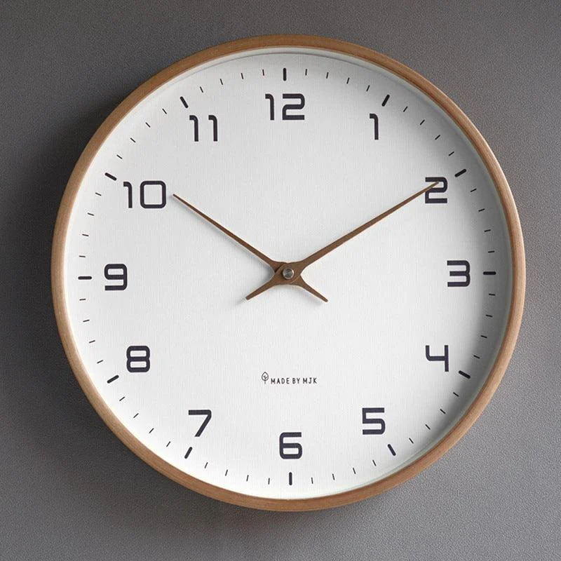 Minimalist Analogue Wall Décor Wooden Clock for Home -