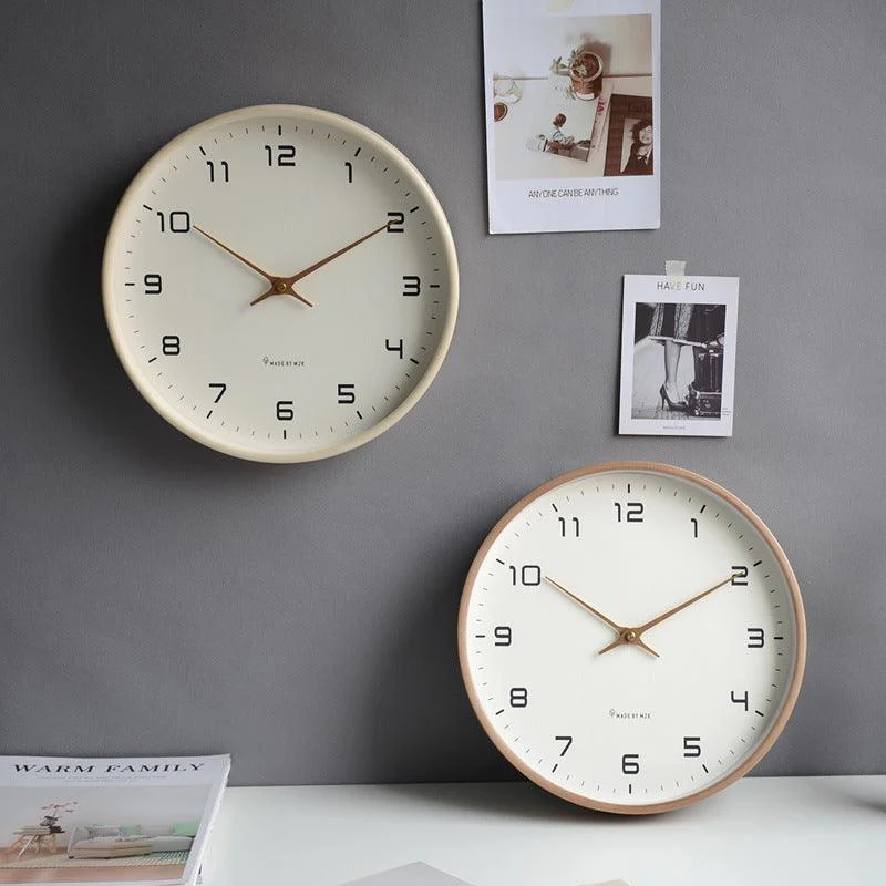 Minimalist Analogue Wall Décor Wooden Clock for Home -