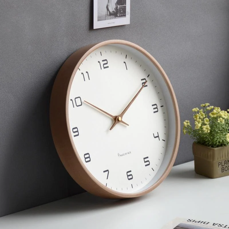 Minimalist Analogue Wall Décor Wooden Clock for Home -
