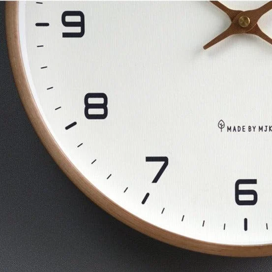 Minimalist Analogue Wall Décor Wooden Clock for Home -