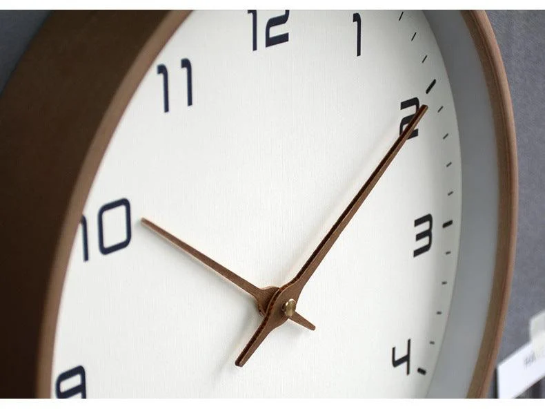 Minimalist Analogue Wall Décor Wooden Clock for Home -