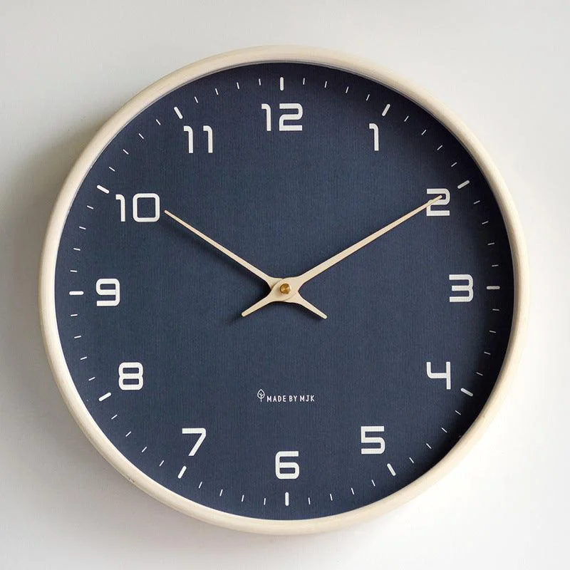 Minimalist Analogue Wall Décor Wooden Clock for Home -