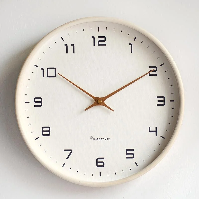 Minimalist Analogue Wall Décor Wooden Clock for Home -