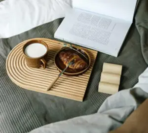 Minimalist Beech Wooden Ripple Wavy Tray