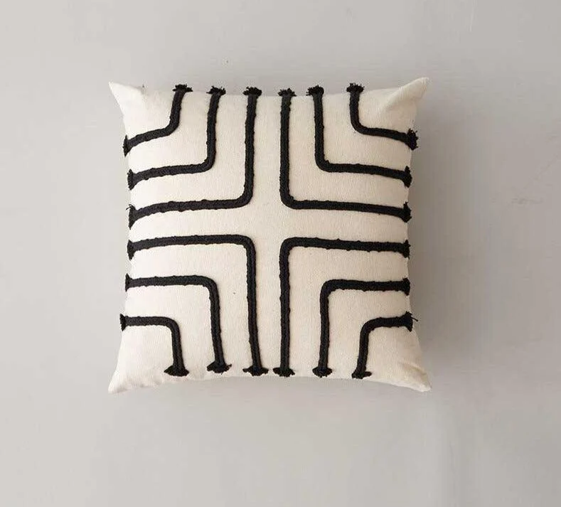 Minimalist Black And White Striped Pillow Covers -