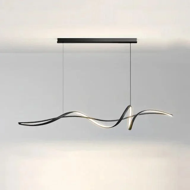 Minimalist Black Led Lighting Pendant for Table Office Ceiling Chandeliers -