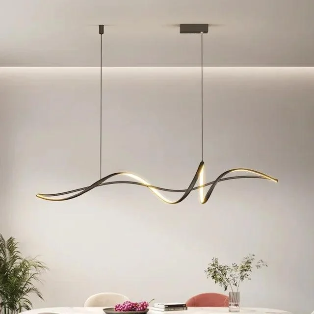 Minimalist Black Led Lighting Pendant for Table Office Ceiling Chandeliers -