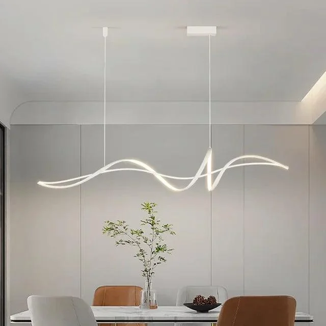 Minimalist Black Led Lighting Pendant for Table Office Ceiling Chandeliers -