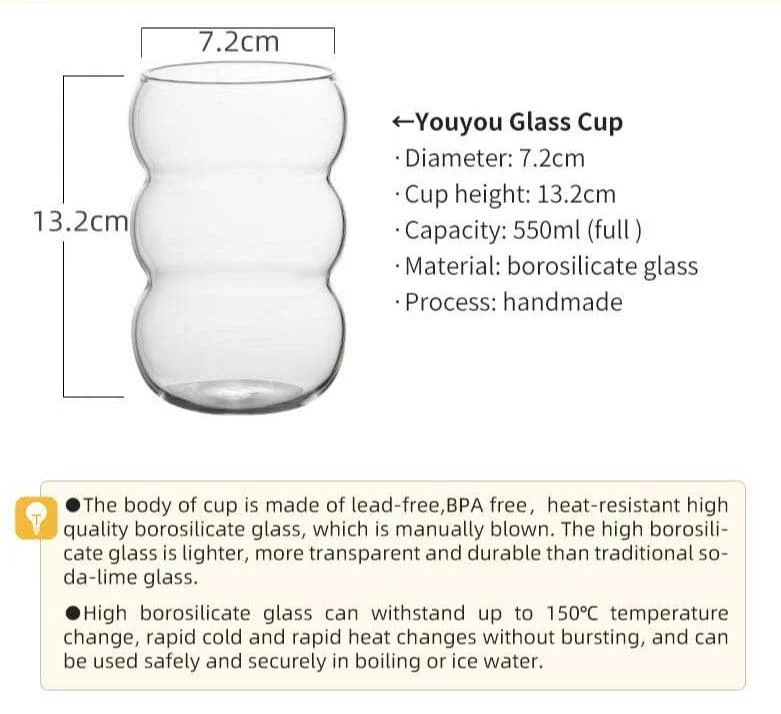 Minimalist Borosilicate Glass Bubble Mug -