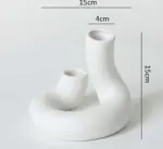 Minimalist Ceramic Abstract Twisted Vase
