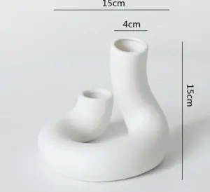 Minimalist Ceramic Abstract Twisted Vase