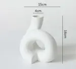 Minimalist Ceramic Abstract Twisted Vase