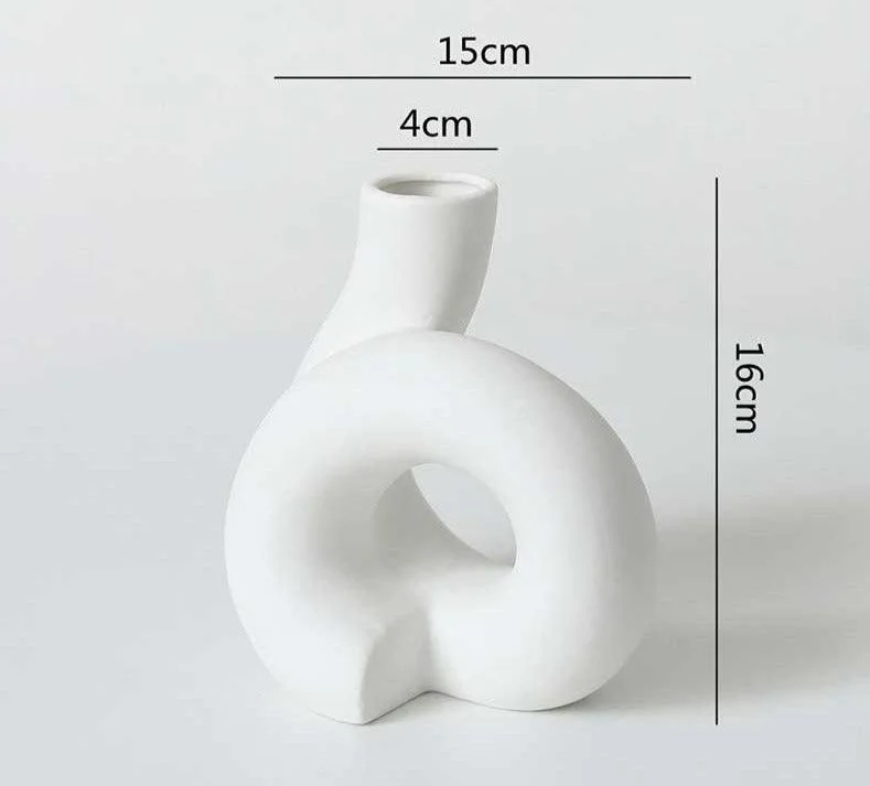 Minimalist Ceramic Abstract Twisted Vase -